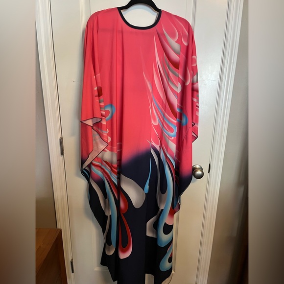 Venasha Womens Caftan Floral Print Kaftan Swimsuit Cover up Loungewear - Picture 6 of 6